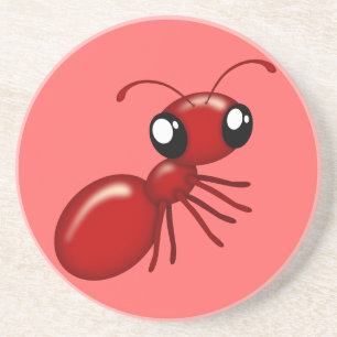 Posavasos Adorable Red Ant Sandstone Beber Pascua