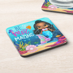Posavasos Adorable Sirena Bajo el Mar Mer-mágica