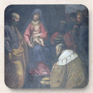 Posavasos Adoración de unos de los reyes magos, 1629 (aceit