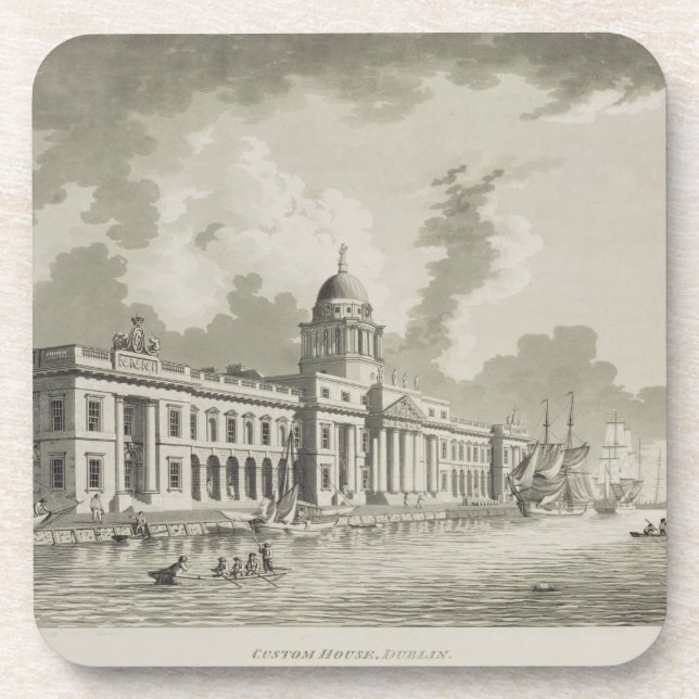 Posavasos Aduanas, Dublín, 1792 (grabado) (Frente)