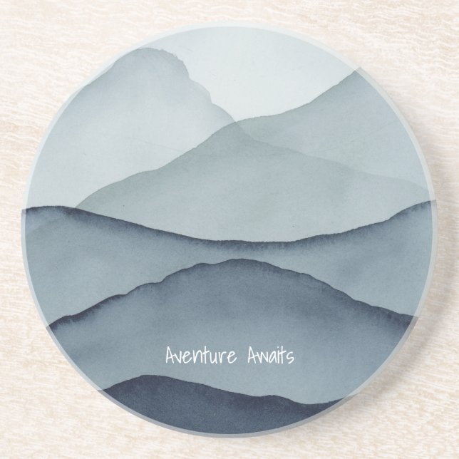 Posavasos Adventure Awaits Watercolor Mountain (Frente)
