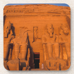 Posavasos AF, Egipto, Abu Simbel. Fachada al atardecer, Gran