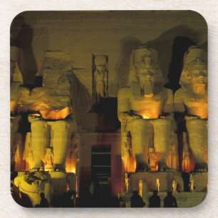 Posavasos AF, Egipto, Abu Simbel. Figuras colosales de