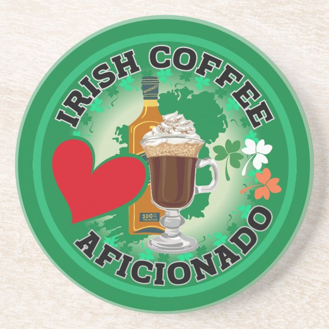 Posavasos Aficionado al café irlandés (Frente)
