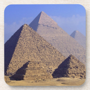Posavasos África, Egipto, El Cairo, Giza. Grandes pirámides