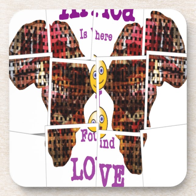 Posavasos África es donde encontré amor (Frente)