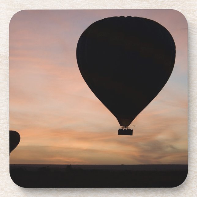 Posavasos África, Kenia, Masai Mara. Dos globos flotan (Frente)