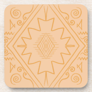 Posavasos africano, patrón africano, marrón, elegante, natur