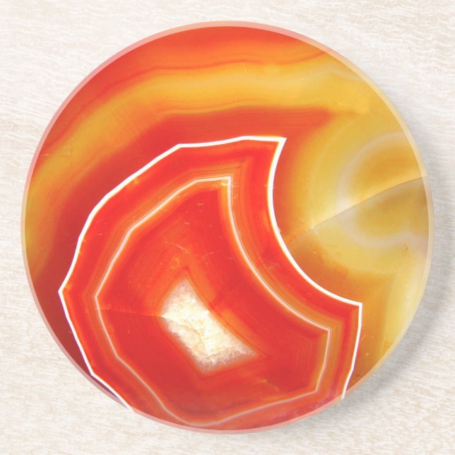 Posavasos Agate Naranja de caída (Frente)