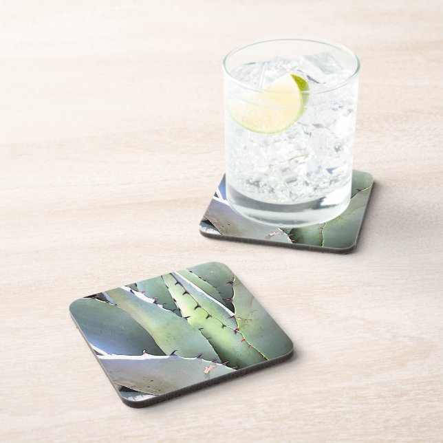 Posavasos Agave Succulent Plant Cactus Green (Lado Derecho)