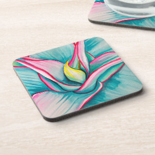 Posavasos Agave succulent watercolor art