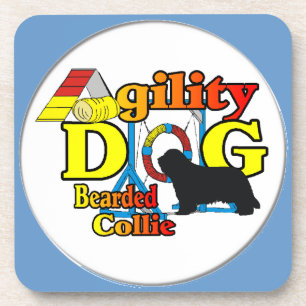 Posavasos agilidad del collie barbudo
