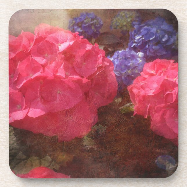 Posavasos Agradables Hydrangea Glossy Plastic Coasters (Frente)