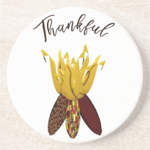 Posavasos Agradecimiento - Colorido maíz indio otoñal