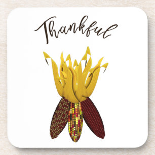 Posavasos Agradecimiento - Colorido maíz indio otoñal