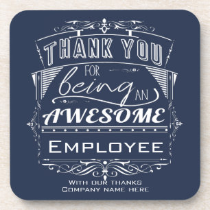 Posavasos Agradecimiento de personalizado de empleados Graci
