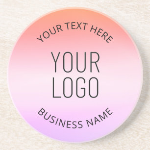 Posavasos Agrega tu logo Colores gradientes de puesta de s