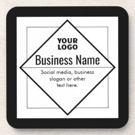 Posavasos Agregar su logotipo plantilla personalizable