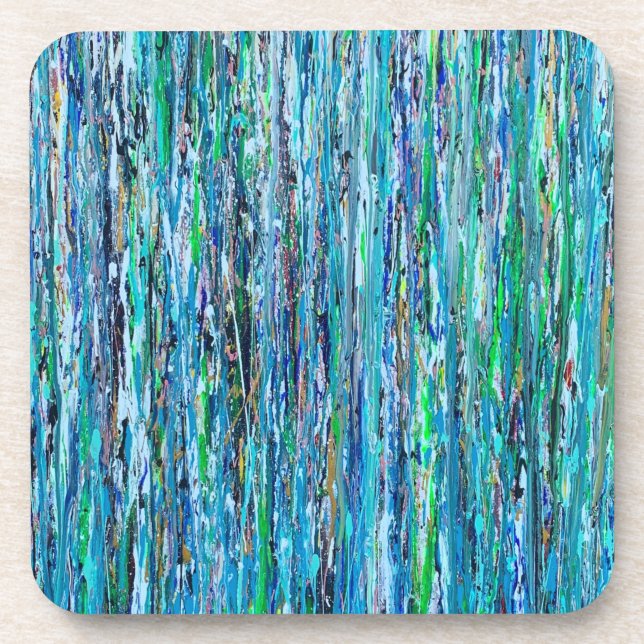 Posavasos Agua bajo el puente de 6 tiras de agua (Frente)