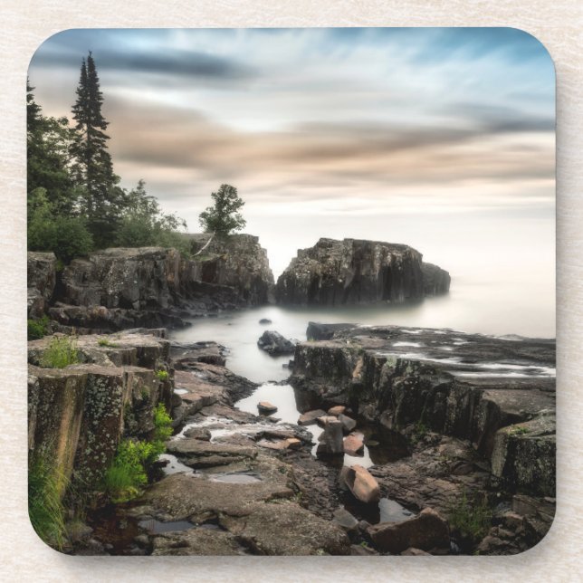 Posavasos Agua | Lago Superior Gran Marais, Minnesota (Frente)