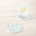 Posavasos Agua moderna Vegetación Botánica Eucalyptus<br><div class="desc">Moderna acuarela Veranda Botánica Eucalyptus. Decore su casa con esta elegante montaña de agua botánica. Las hojas acuáticas en tonos verdes y azules. También se puede usar para Bodas,  duchas de novias,  Baby Shower,  etc.</div>