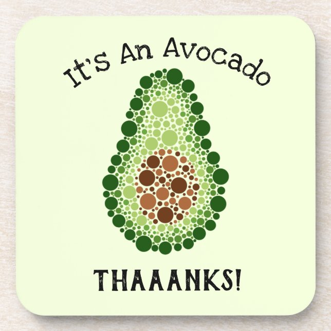 Posavasos Aguacate en Puntos (Frente)