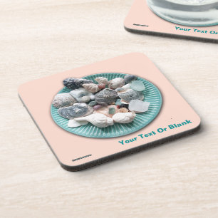 Posavasos Aguas marinas y vidrio marino