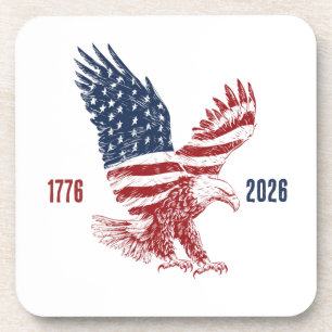 Posavasos Águila Americana Patriótica Feliz 250 Aniversario