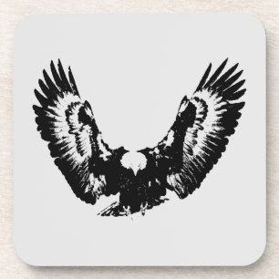 Posavasos Águila blanca y negra