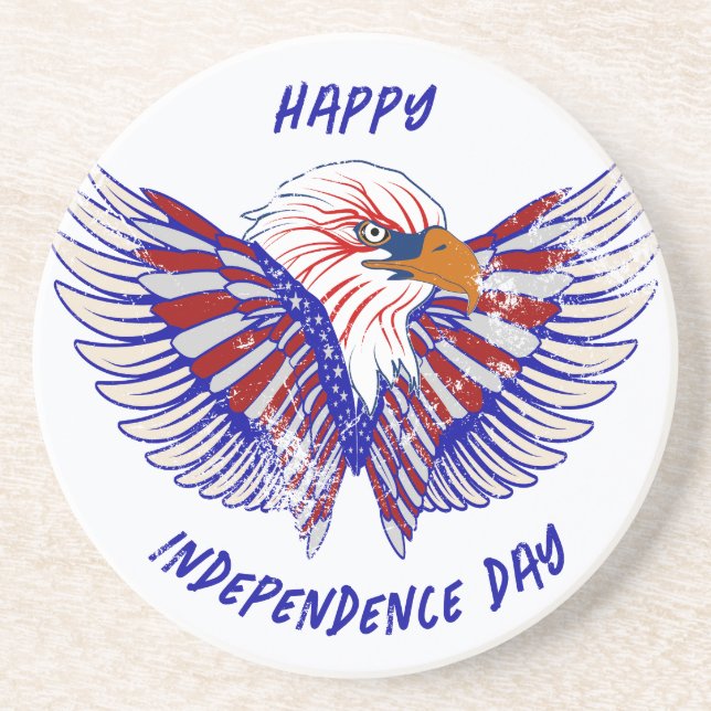 Posavasos Águila Patriótica 4 De Julio (Frente)