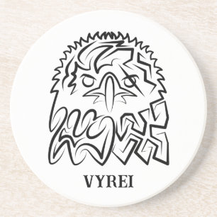 Posavasos Águila Tribal Negra y Blanca