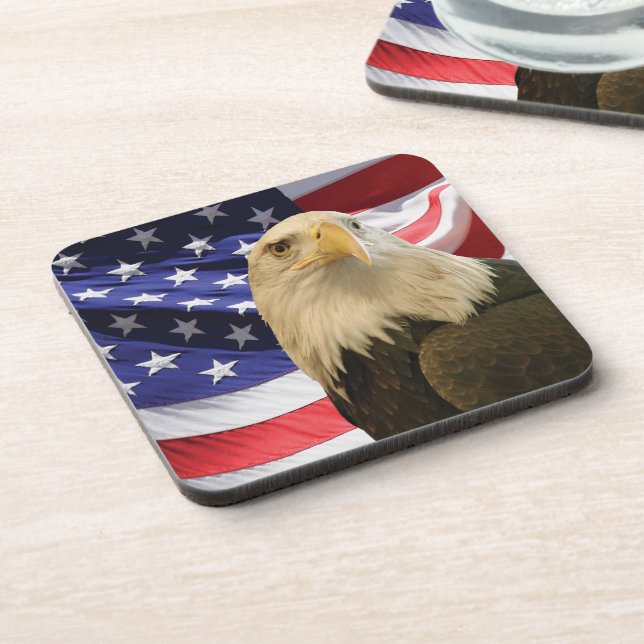 Posavasos Águila y bandera de los Estados Unidos (Lado Izquierdo)