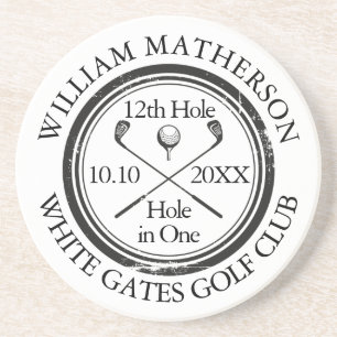 Posavasos Agujero de Golf en Uno Personalizado
