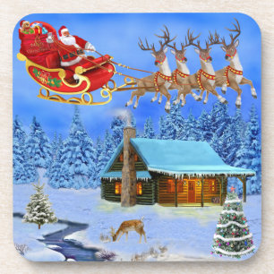 POSAVASOS AHÍ VIENE SANTA CLAUS