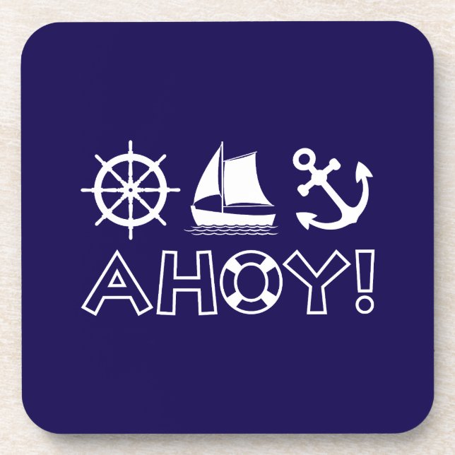 Posavasos ¡Ahoy! Blanca (Frente)