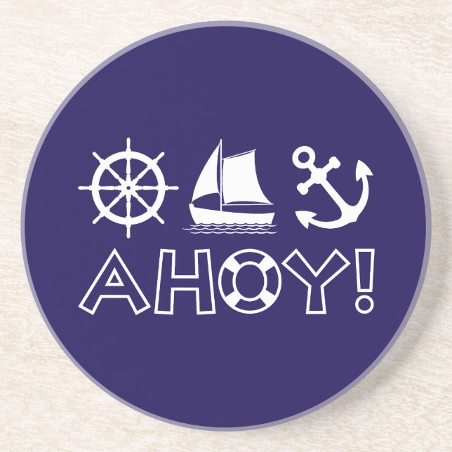 Posavasos ¡Ahoy! Blanca (Frente)
