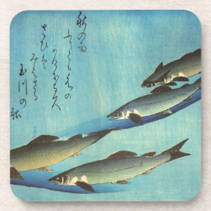 Posavasos Ai (trucha) - Impresión de pescado japonés a color