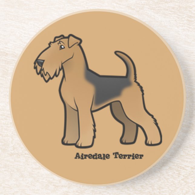 Posavasos airedale terrier (Frente)