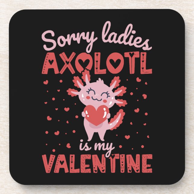 Posavasos Ajolote es mi San Valentín (Frente)