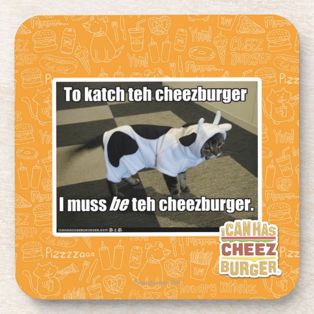 Posavasos Al katch el cheezburger (Frente)