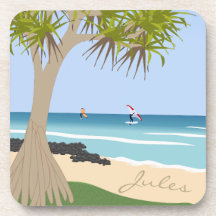 Ala Relieve metalizado Surfers Pandanus Tree en la