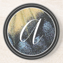 Posavasos Ala simple de mariposa amarillo y azul