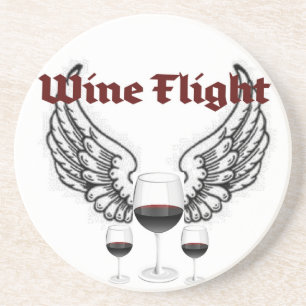 POSAVASOS ALAS DEL VUELO DEL VINO E IMPRESIÓN DEL VINO ROJO