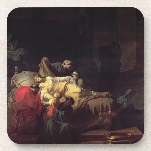 Posavasos Alcestis se sacrifica para ahorrar su anuncio del (Frente)
