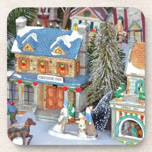 Posavasos Aldea de navidades en miniatura (Frente)