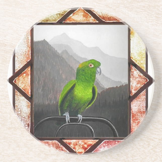 Posavasos Aldo mi loro amazónico (Frente)