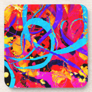 Posavasos Alegre juego de patrones coloridos