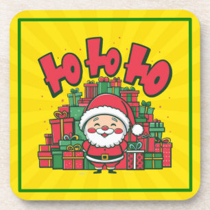 Posavasos Alegre Papá Noel de Dibujos Animados Navidad