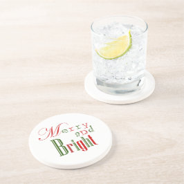 Posavasos Alegre y Brillante Navideño Rojo y Verde