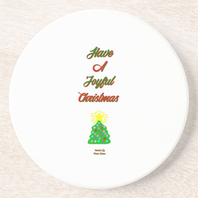 Posavasos Alegres Navidades Sandstone Coaster (Frente)